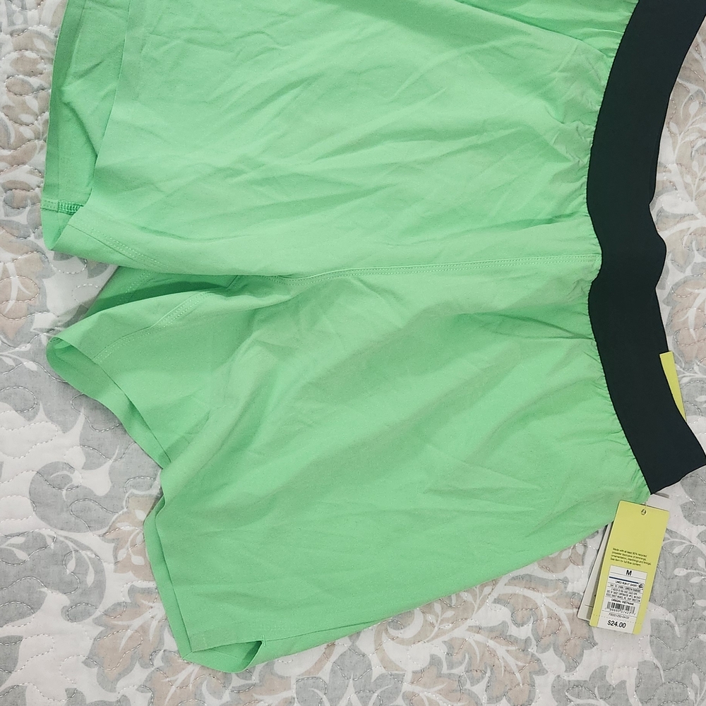 All in Motion Lime Green Shorts with Black Trim